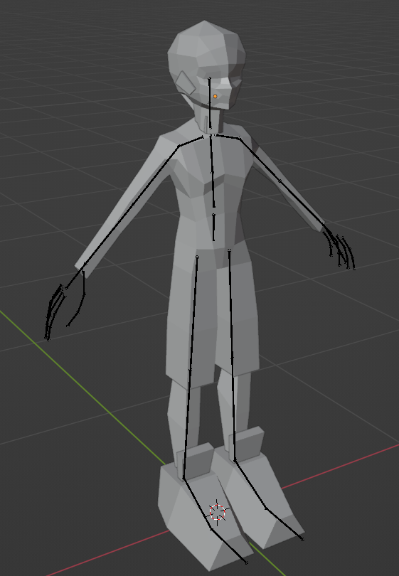 More developed model with proper arms